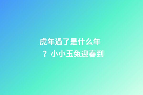 虎年過了是什么年？小小玉兔迎春到